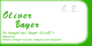 oliver bayer business card